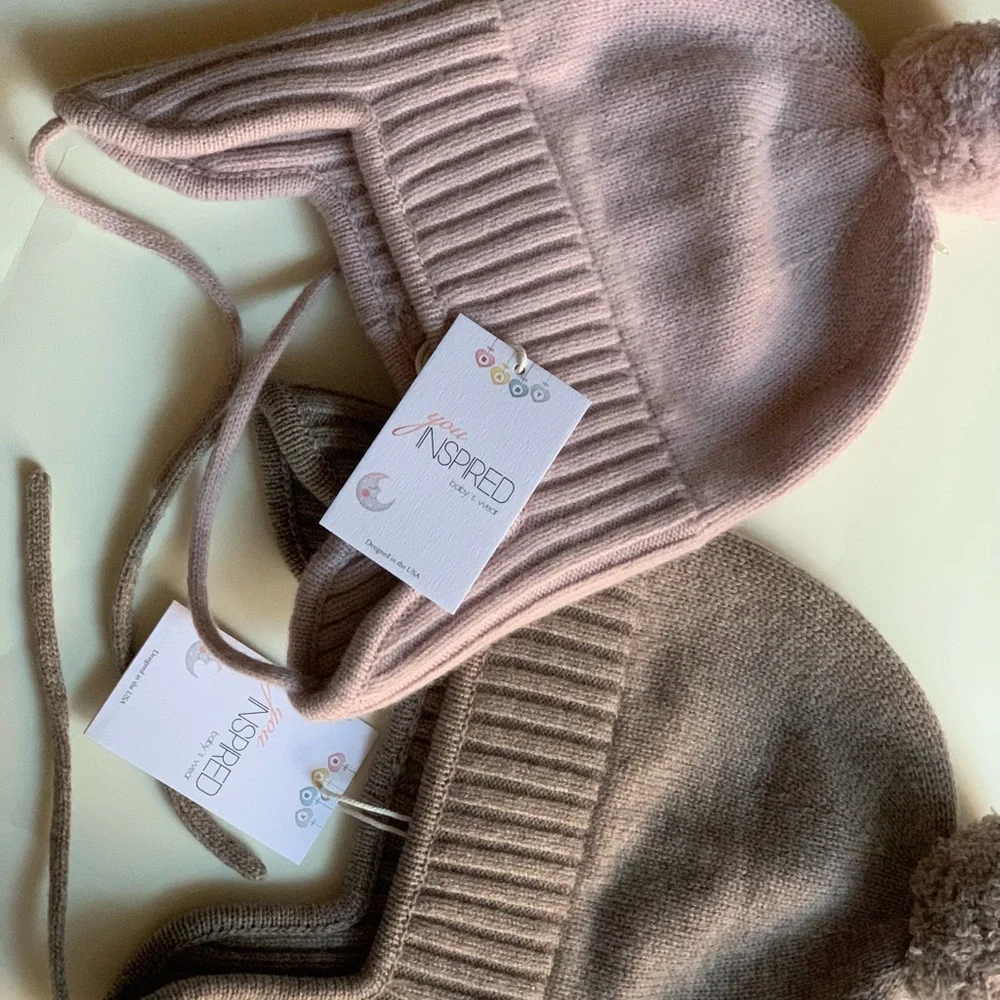 100% merino wool set hat mittens for baby toddler boy . Organic wool